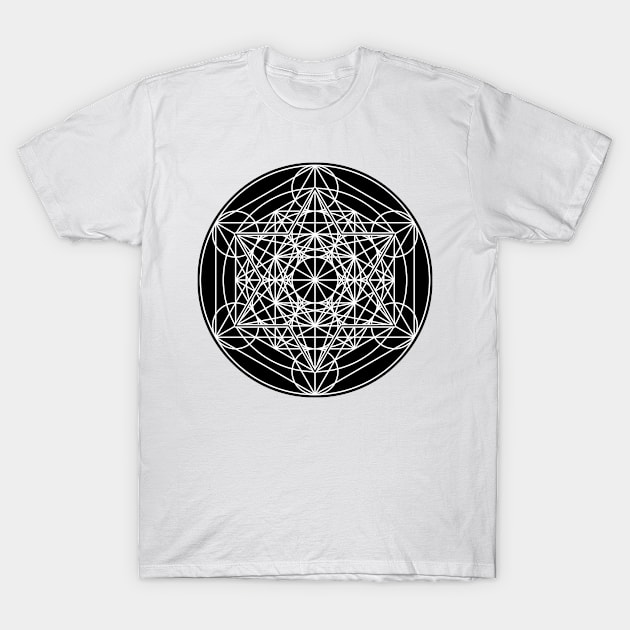 Metatron’s Cube Expanded 003 T-Shirt by rupertrussell